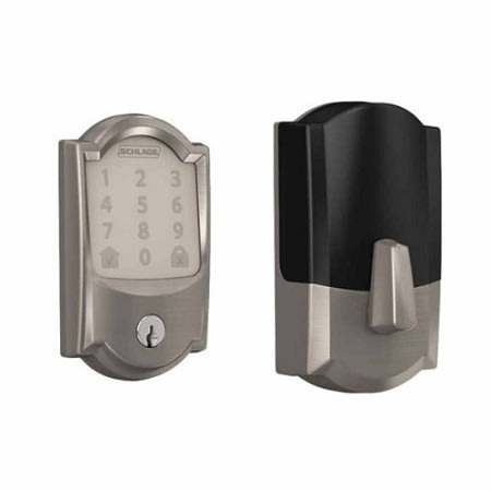 Grade 1 Touchscreen Deadbolt Lock, Encode Series, Camelot Trim, Satin Nickel Finish